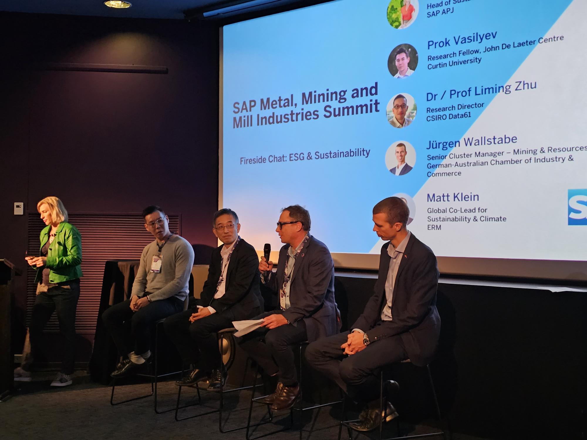 ESG/Sustainability Panel at SAP Metal, Mining, Mill Industries Summit: data sharing tech, ledgers and GenAI