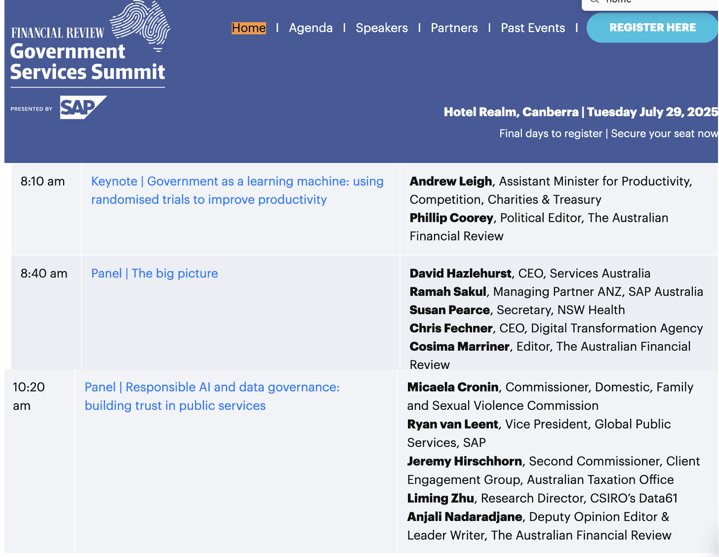 Panel: AFR Government Services Summit